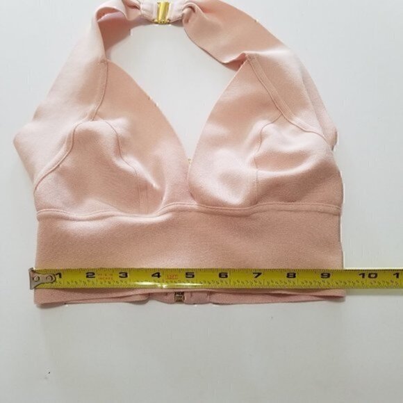 Babaton‎ Cascada Bandage Halter Pink Crop Top Size XS - Picture 3 of 6